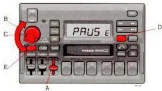 VOLVO V70 (1998) - Anti-theft code - 4
