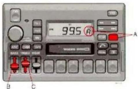 VOLVO V70 (1999) - Anti-theft code - 3