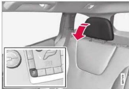 VOLVO V70 (2013) - Rabattement électrique des appuie-tête extérieurs de la banquette arrière\* - 1