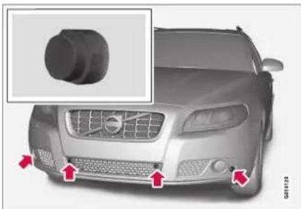 VOLVO V70 (2013) - Aide au stationnement\* - Nettoyage des capteurs - 1
