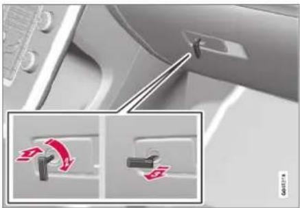 VOLVO V70 (2013) - Verrouillage/déverrouillage - boîte à gants - 1