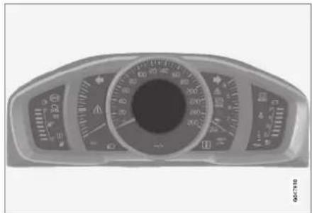 VOLVO V70 (2013) - Combiné d'instruments, analogique - vue d'ensemble - 1