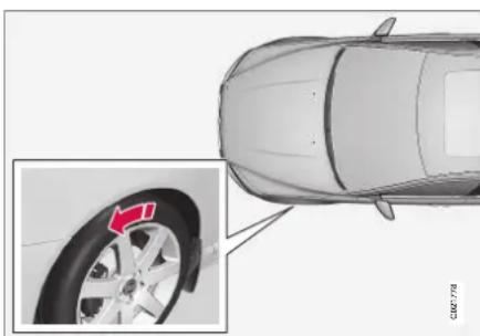 VOLVO V70 (2013) - Pneu - sens de rotation - 1