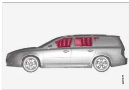 VOLVO V70 (2013) - Rideau gonflable (IC) - 1