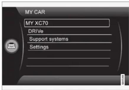 VOLVO V70 (2013) - Start/Stop\* - configuration - 1
