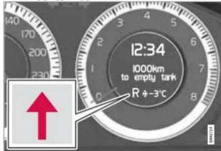 12:34 1000km to empty tank R + -3°C