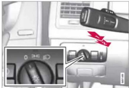 VOLVO XC60 (2012) - Ρύθμιση ύψους δέσμης προβολέων - 1