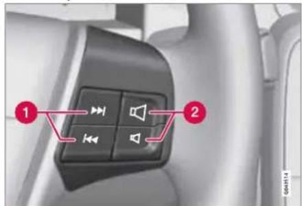 VOLVO XC60 (2012) - Χειριστήρια στο τιμόνι\* - 1