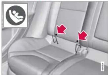 VOLVO XC60 (2012) - Σύστημα στερέωσης ISOFIX για παιδικά καθίσματα - 1