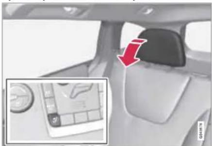VOLVO XC70 (2013) - Χειροκίνητη αναδίπλωση των ακριανών προσκέφαλων πίσω καθισμάτων\* - 1