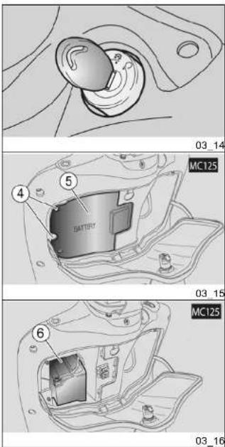 03_14 ④ ⑤ BATTERY 03_15 ⑥ 03_16 MC125 MC125