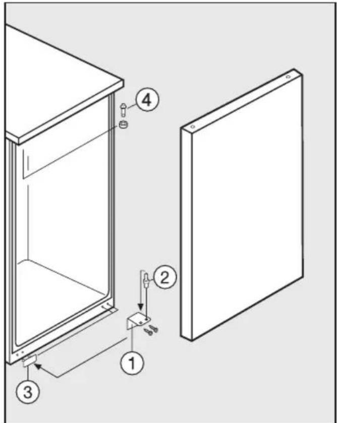 MIELE K 12024 S - Changement de la butée de porte - 1