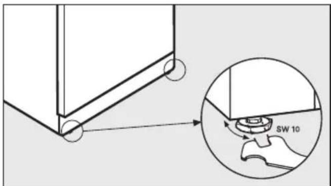 MIELE K 12024 S - Alignement de l'appareil - 1