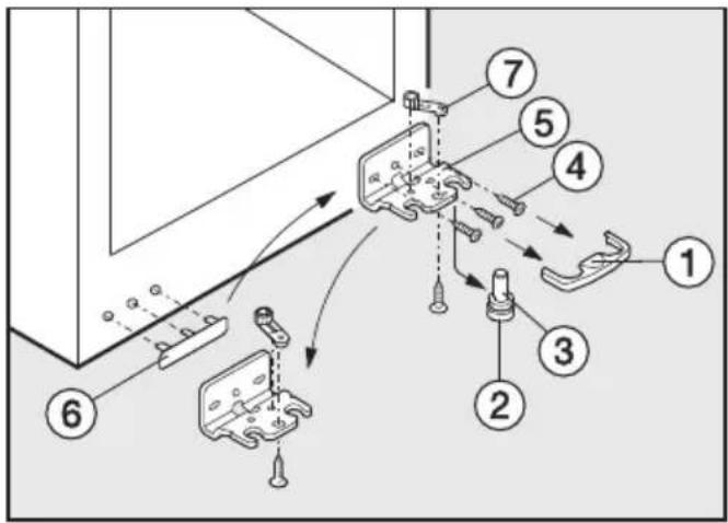 MIELE K 12420 SD - Changement de la porte : - 1