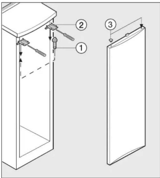 MIELE K 12420 SD - Changement des charnières - 1