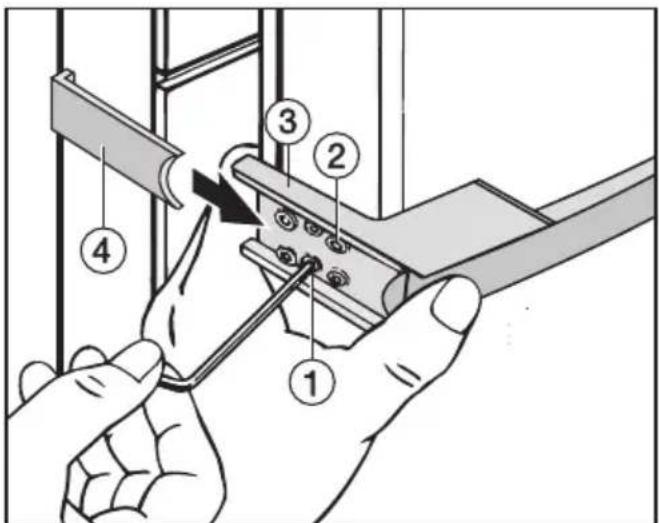 MIELE K 12420 SD - Remontage de la poignée : - 1
