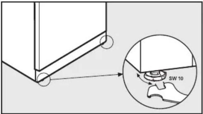 MIELE KFN 12923 SD - Aligning the appliance - 1