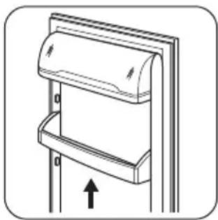 ZANUSSI ZBA17420SA - Emplacement des balconnets de la porte - 1