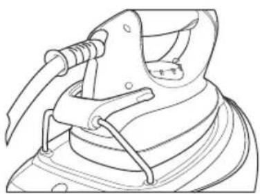 Technical line drawing of a mechanical clamp or bracket assembly (no text or symbols)