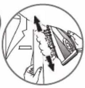 Illustration of hands using a tool to interact with a device, showing motion arrows (no text or symbols)