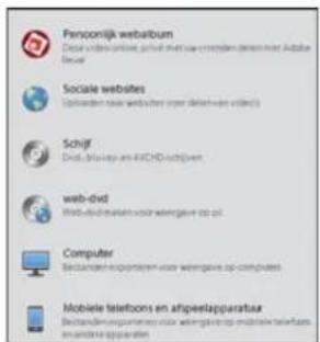 ADOBE Premiere Elements 12 - Het deelvenster Publiceren en Delen - 1