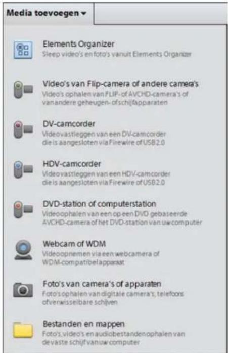 ADOBE Premiere Elements 12 - Media toevoegen in Adobe Premiere Elements - 1