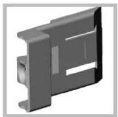 3D rendered mechanical part with cutouts and mounting holes (no text or symbols)