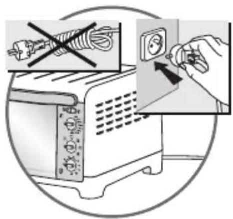 Diagram showing a toaster with a switch and power plug, indicating disassembly or disassembly of electrical components.