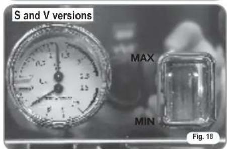 NUOVA SIMONELLI Aurelia II V - PRESSURE SWITCH (version S and V) / PUMP (version S, V, Digit and T3) ADJUSTMENT - 5