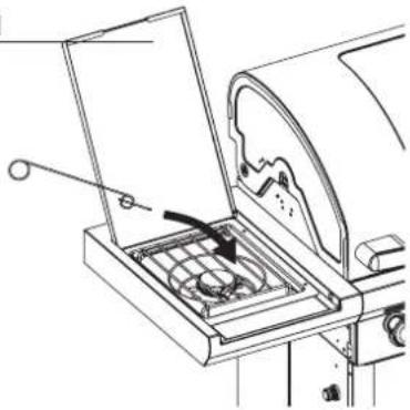 BARBECOOK Banaba - PRIŽIGANJE STRANSKEGA GORILNIKA Z VŽIGALNIKOM - 1