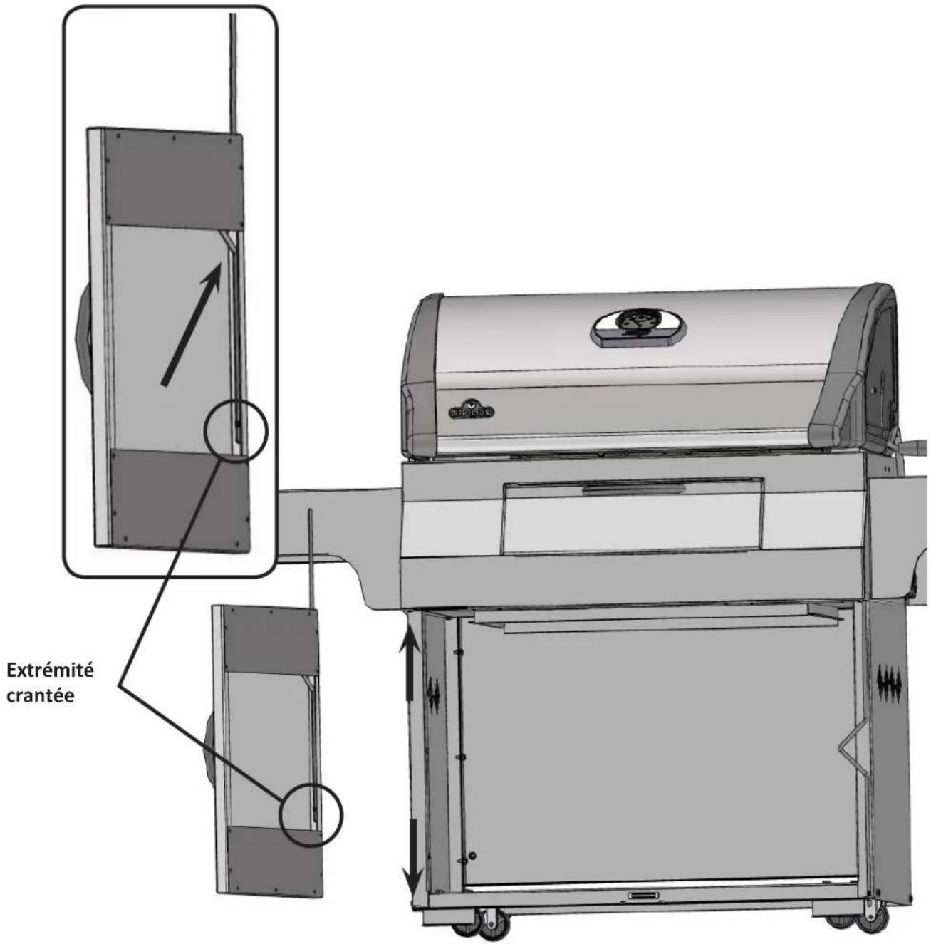 Napoleon PRO605RBCSS Mirage - Installation de la porte du cabinet - 1