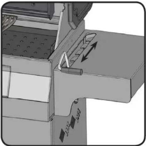 3D mechanical assembly diagram showing internal components and directional arrows (no text or symbols)