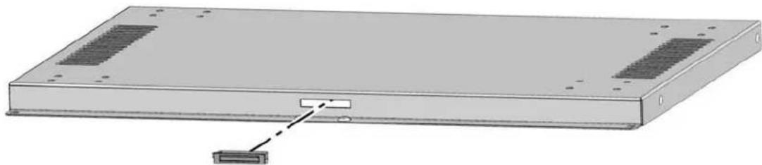 3D rendering of a rectangular electronic device with ventilation grilles and a small connector (no text or symbols visible)