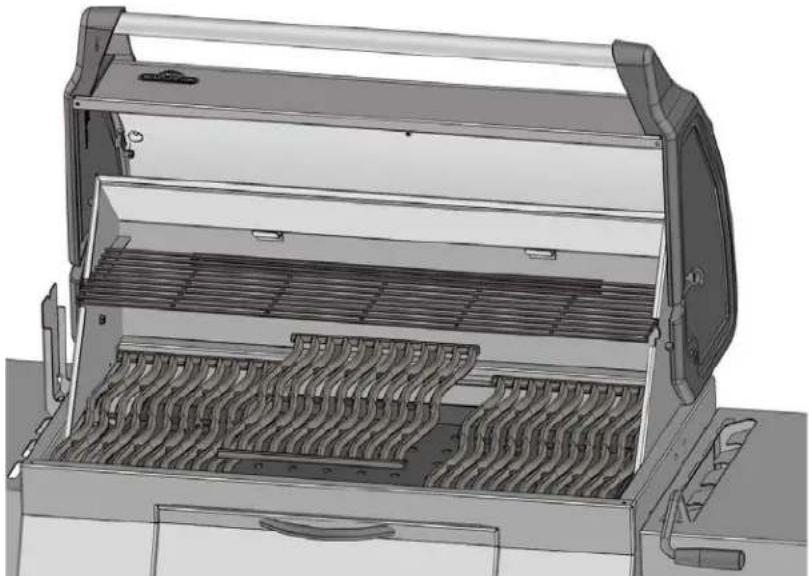 Napoleon PRO605RBCSS Mirage - Installation des grilles de cuisson et de la grille de réchaud - 1