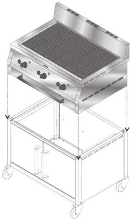 SMEG BQ91C - Installation sur chariot (en option) - 1
