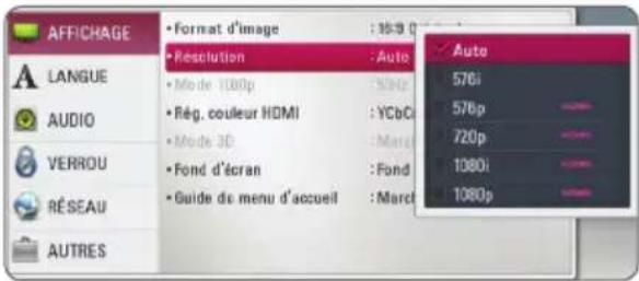 LG Smart BP620 - Réglage de la résolution - 2