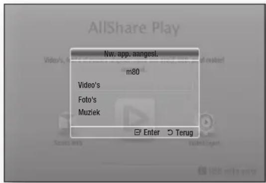 Nw. app. aangesl. m80 Video's Foto's Muziek Enter Terug
