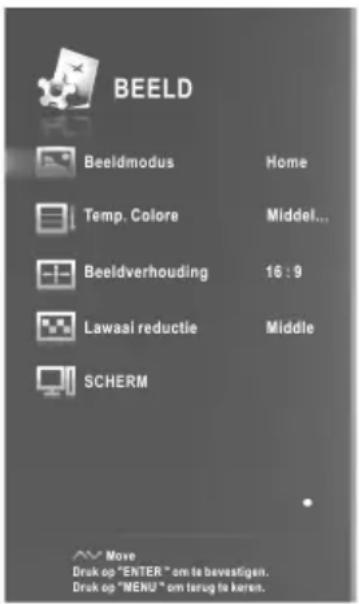 CHANGHONG LED39B2510IS - Het BEELD menu configureren - 1