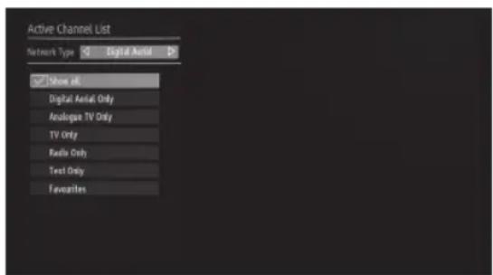 PEAQ PTV461100-M - LISTE DE CHAÎNES ACTIVES - 1