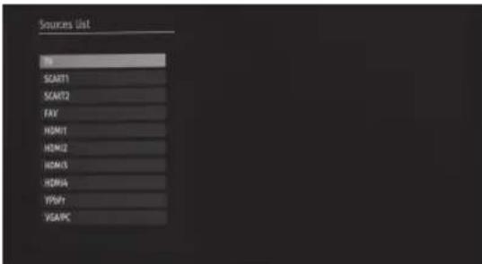 Sources List M SMART1 SCMT2 FAY HDMI1 HDMI2 HDMI3 HOMA YPSY VGAIPC