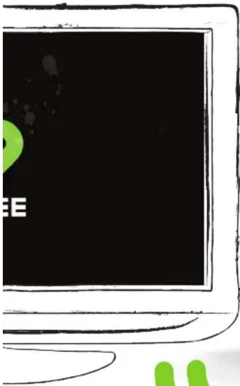 Illustration of a computer monitor with green 'SEE' text overlay, likely indicating an app or service.