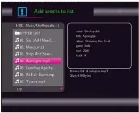 EMTEC Movie Cube S700 - Adding files to the playlist - 2