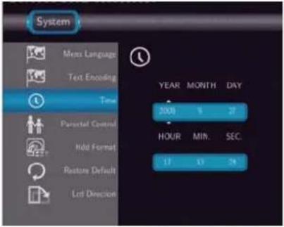 EMTEC Movie Cube S700 - Changing System Settings - 5