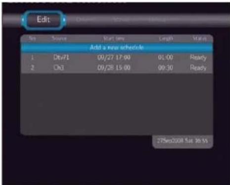 EMTEC Movie Cube S700 - Create a New Schedule - 1