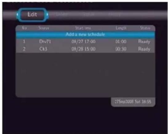 EMTEC Movie Cube S700 - Editing Schedule - 1