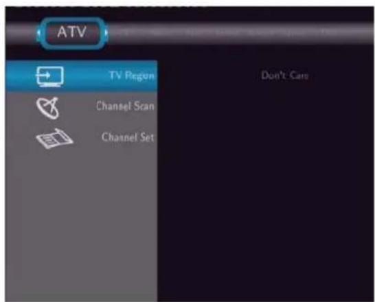 EMTEC Movie Cube S700 - Changing Analog TV settings - 1