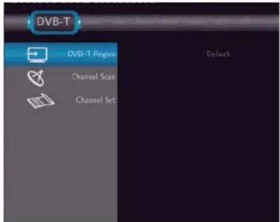 EMTEC Movie Cube S700 - Changing DVB-T TV settings - 1