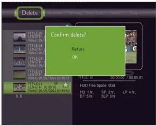 EMTEC Movie Cube S700 - Deleting Titles - 1