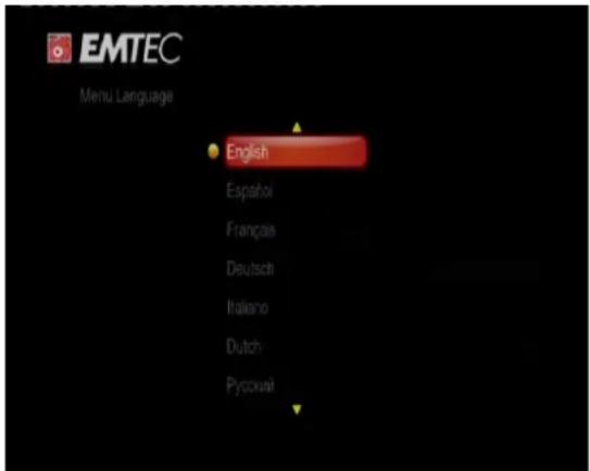 EMTEC Movie Cube V700H - Menu taal - 1