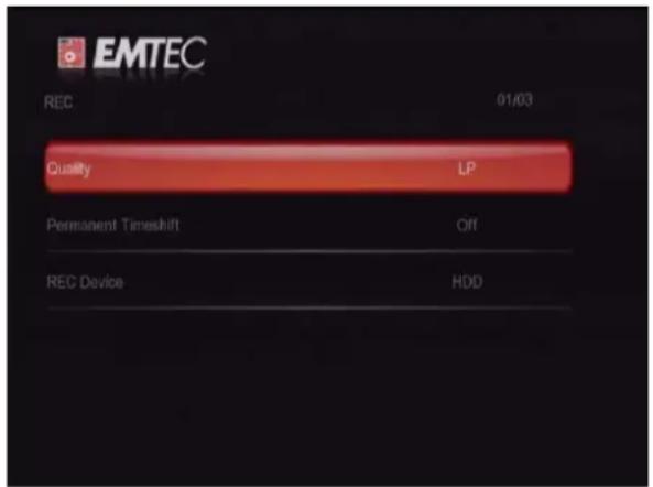 EMTEC Movie Cube V700H - REC instellingen wijzigen - 1